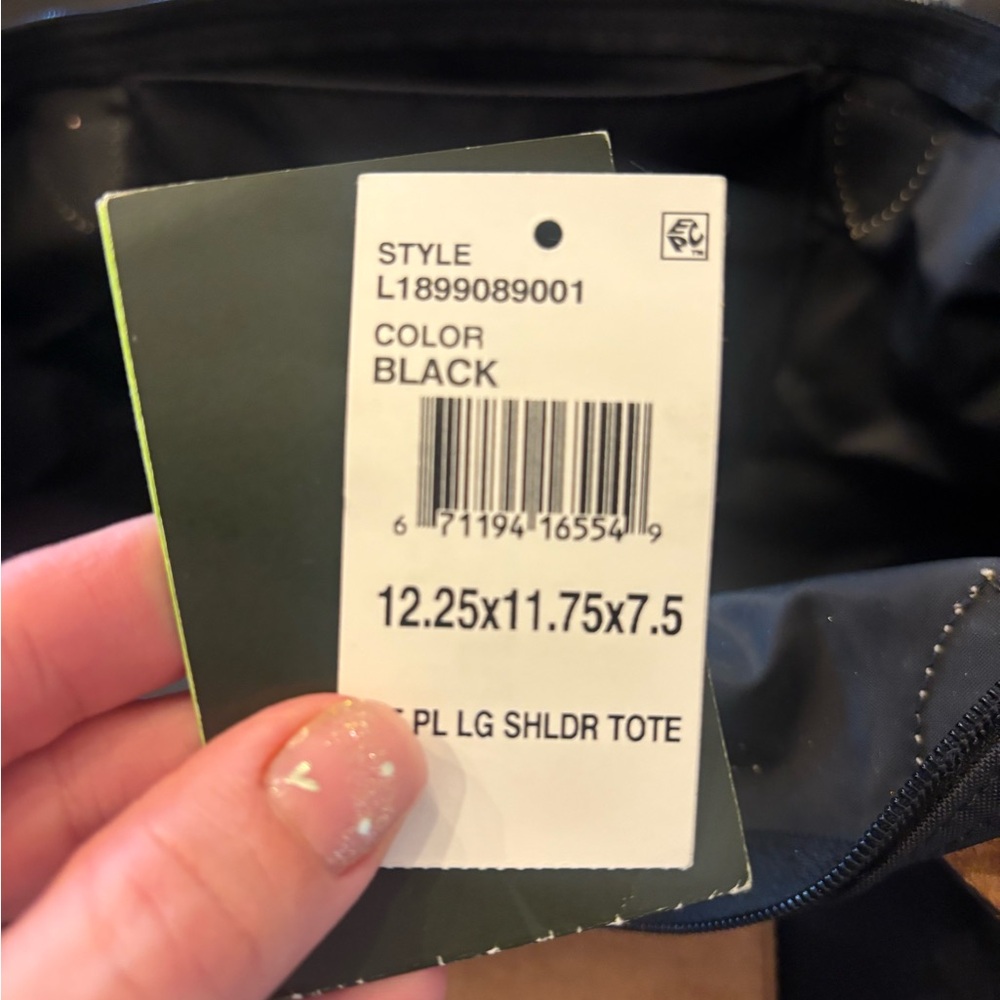 Large Longchamp Le Pliage Tote Bag Black - Picture 5 of 9